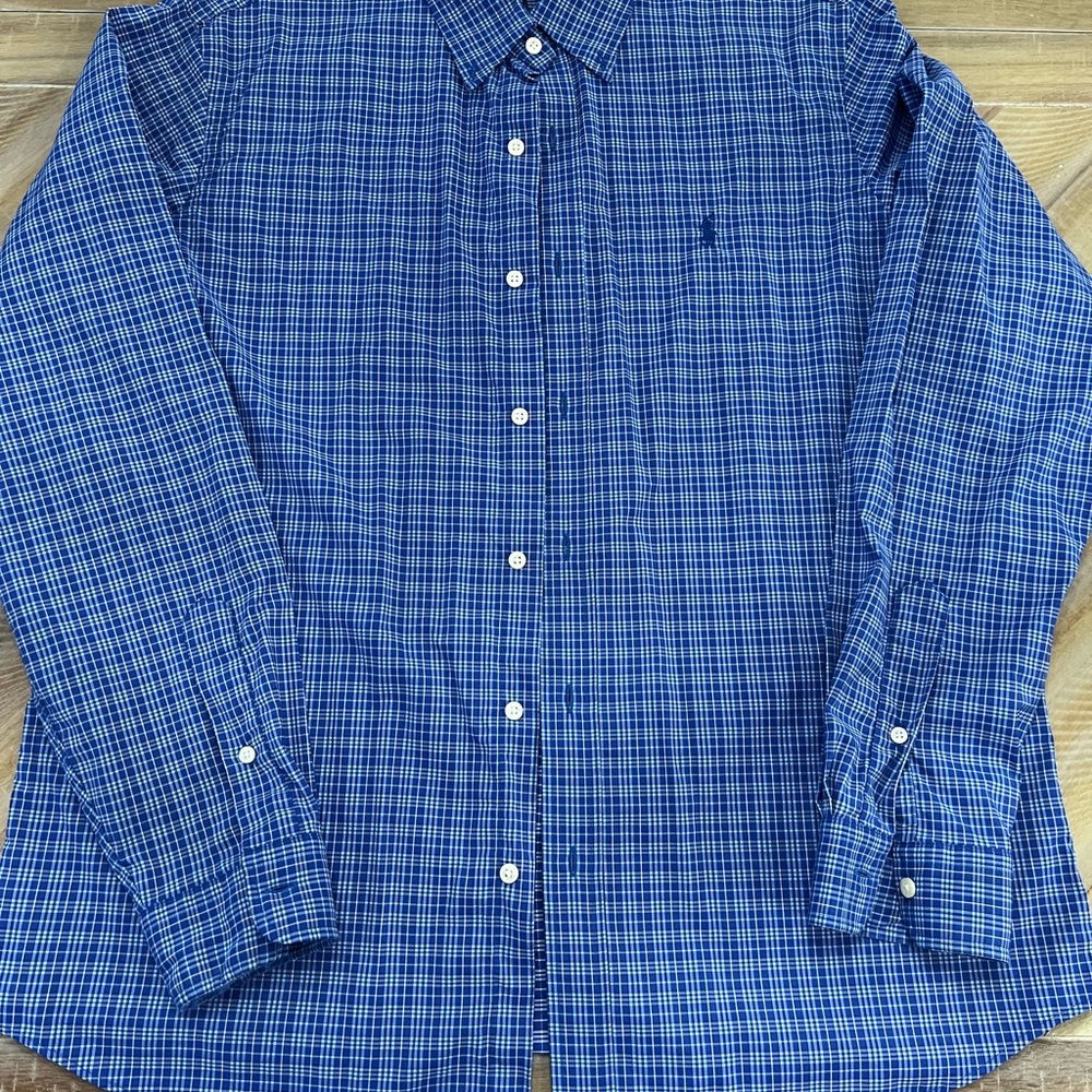 Ralph Lauren Polo Blue Plaid Button Down Shirt